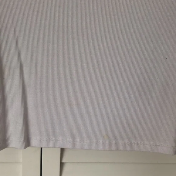 COPY - Joah Brown Fitted Cropped Long Sleeve Ribbed Top white S/M - Picture 4 of 8